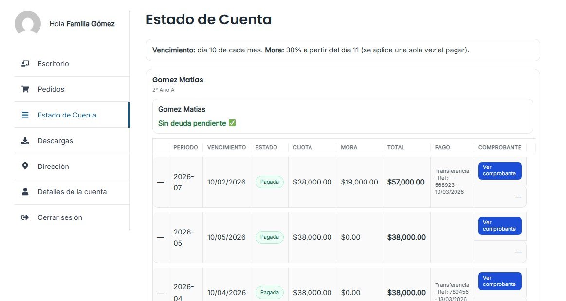 Gestión de cuotas en CuotasPro
